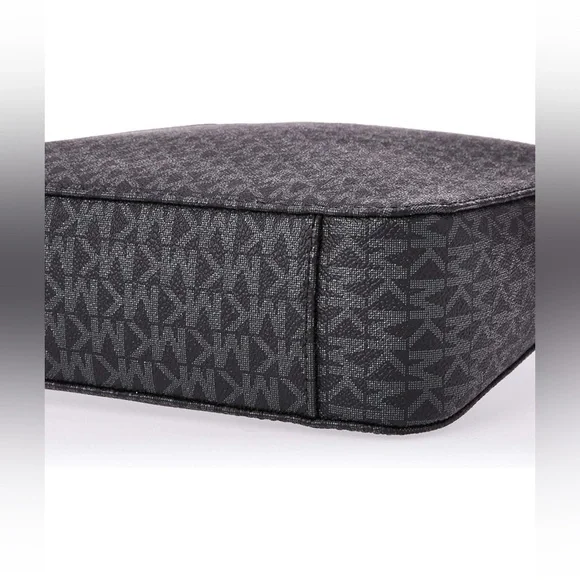 MICHAEL KORS Crossbody Bag Signature Jet Set Messenger Black AUTHENTIC - Picture 3 of 12